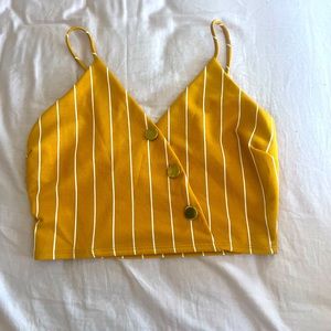 Yellow Love Culture Top in Size Small